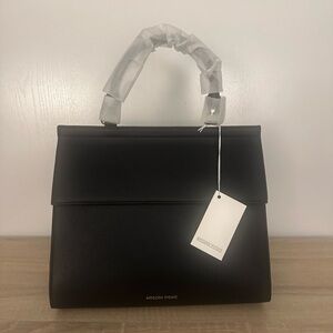 Modern Picnic The Large Luncher - Black Vegan Leather Tote